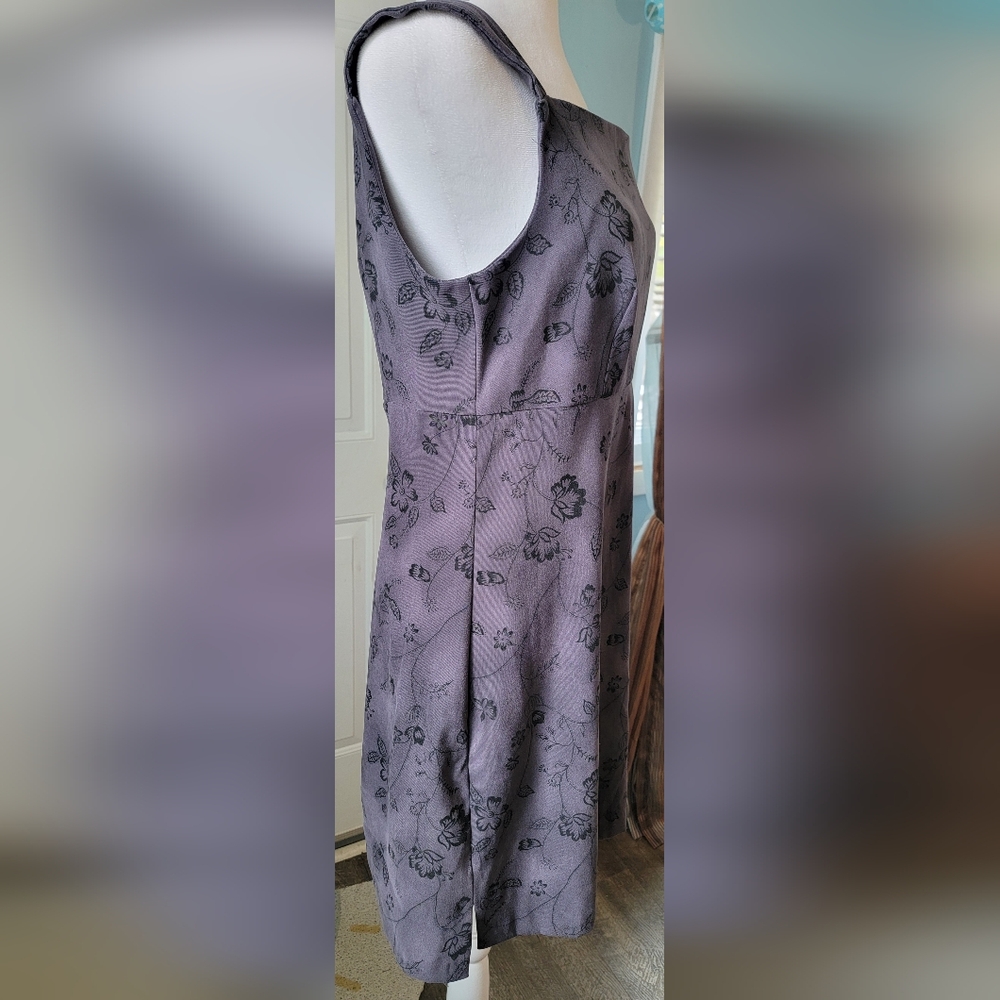 Y2K Whimsgoth Rampage Mini Dress Juniors 11 Black Gray Boho Floral Sleeveless - Picture 4 of 11